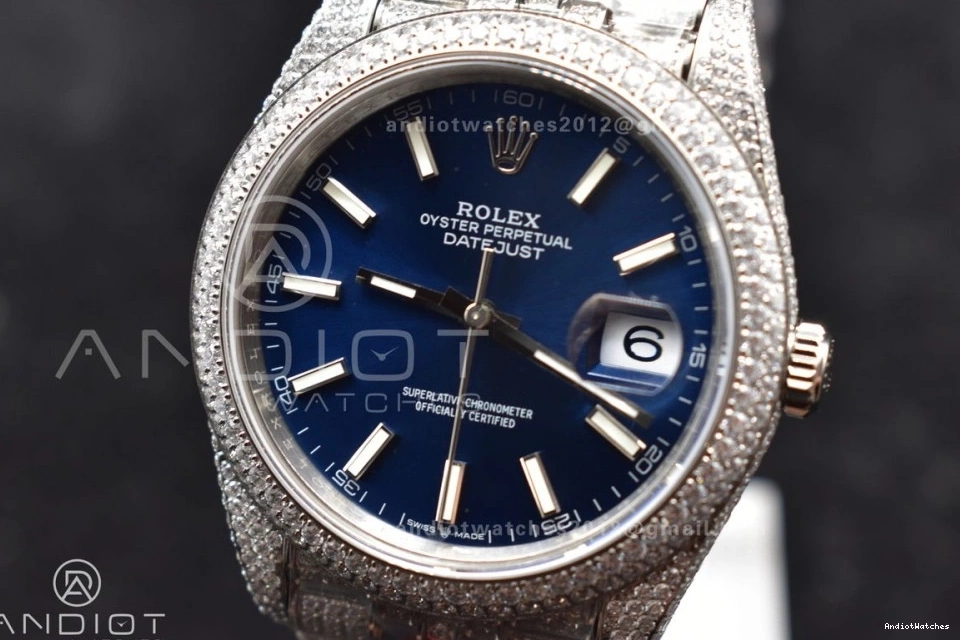 JDF Version Markers 897 41mm Best DateJust Diamond Stick Blue SportInspired 0912